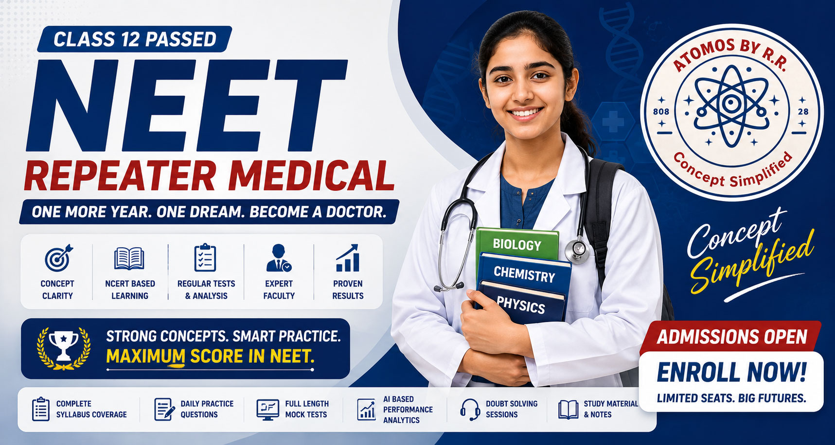 Class-12 Passed NEET : Repeater Medical